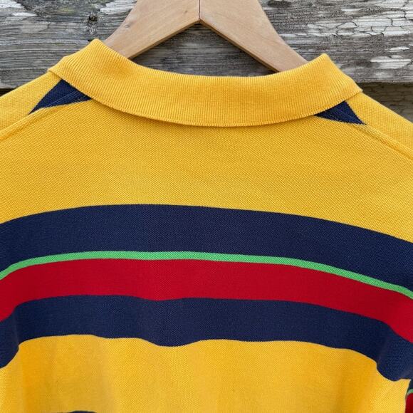 Polo Ralph Lauren Yellow blue red long sleeve shirt Size Large - Picture 5 of 5